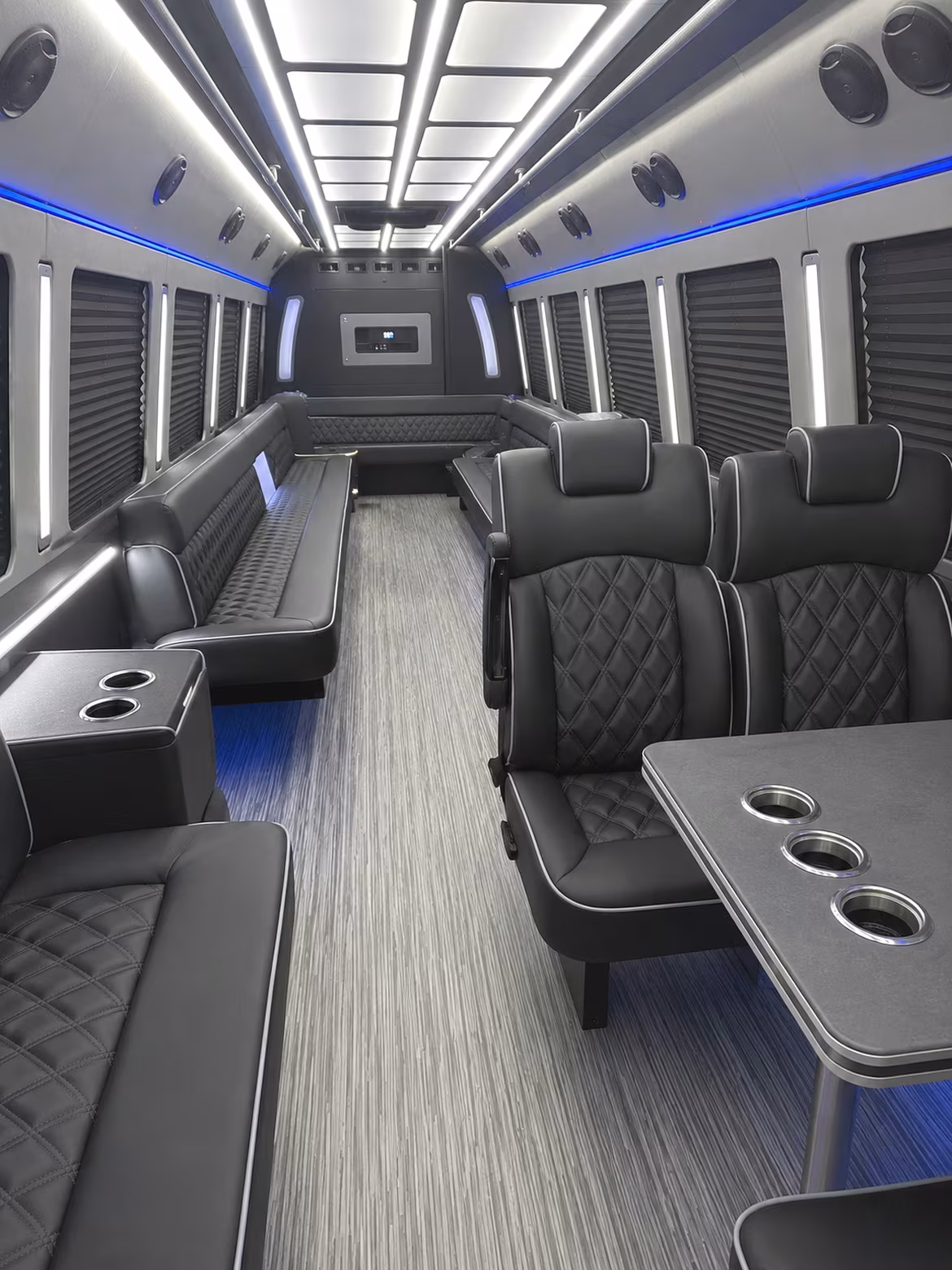 el paso 25 passenger party bus inside