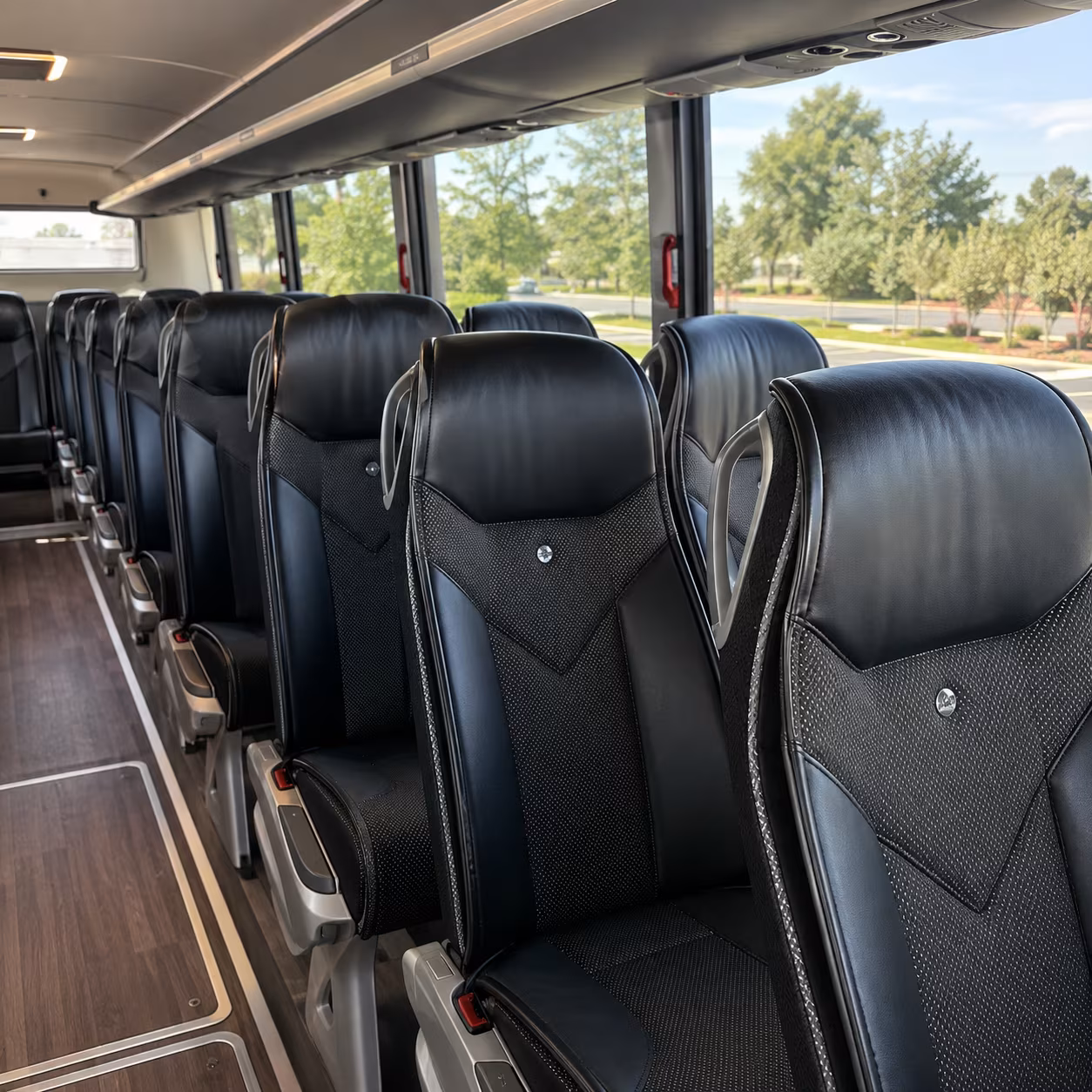 el paso 45 passenger charter bus interior