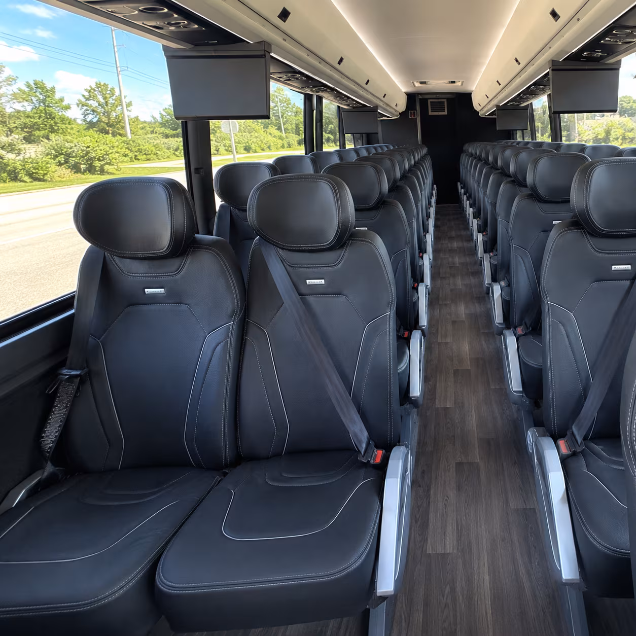 el paso 47 passenger charter bus inside