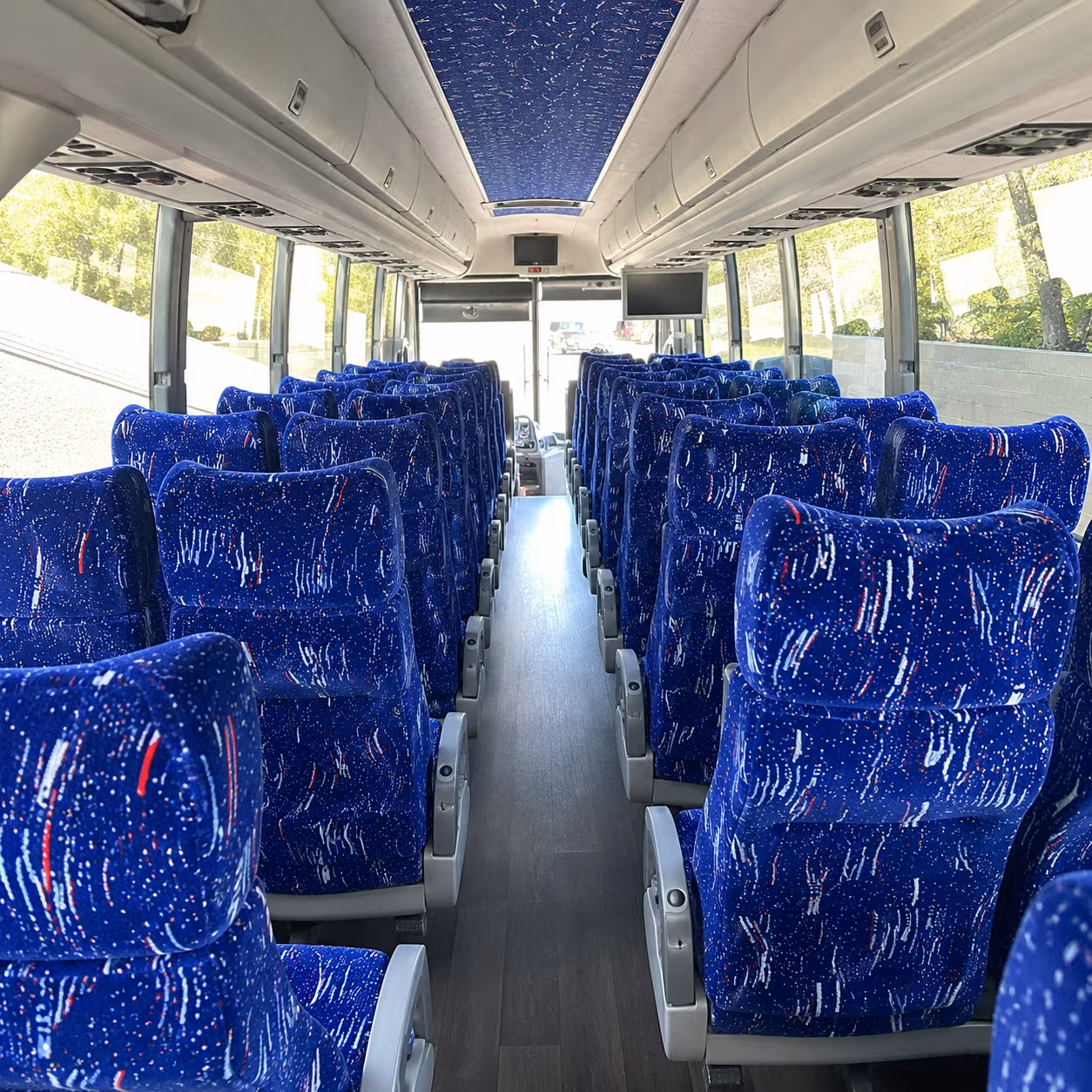 el paso 50 passenger charter bus interior